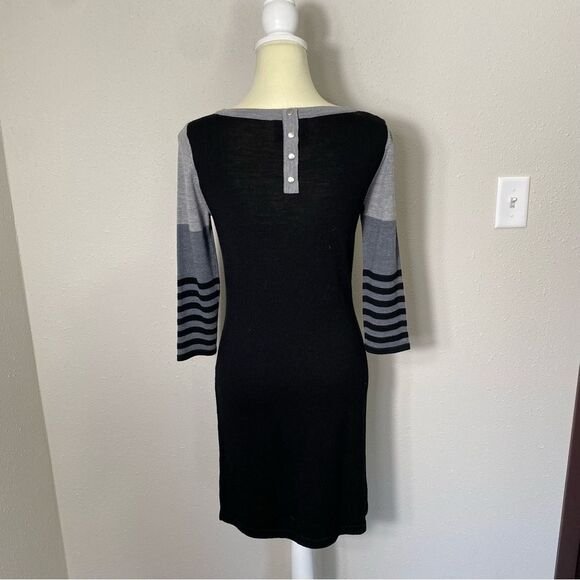 Cynthia Rowley 100% Extra Fine Merino Wool 3/4 Sleeve Sweater Dress Womens Small - Picture 8 of 16